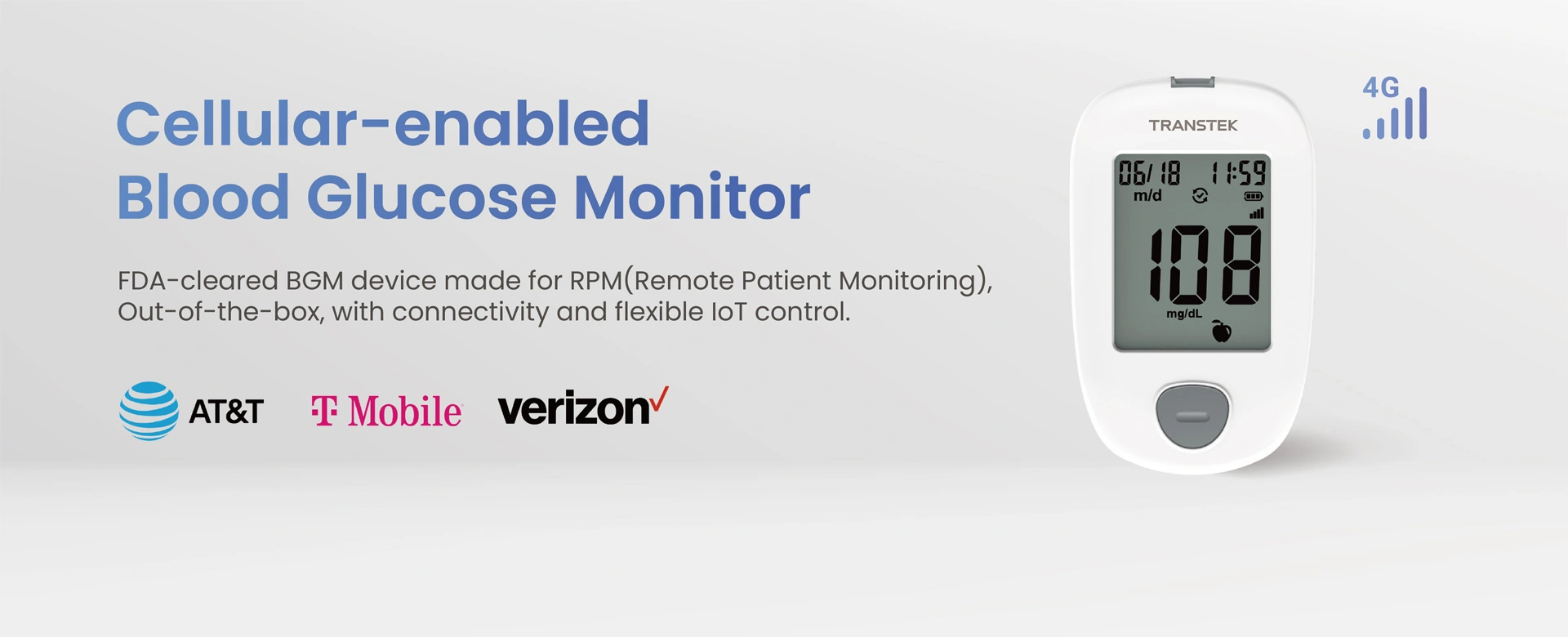 Cellular-enabled Blood Glucose Monitor